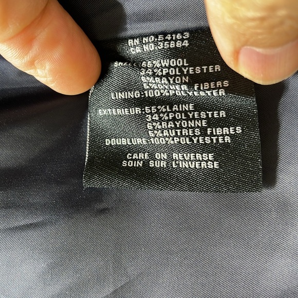 Cole Haan Women's Wool-Blend Wrap Coat Sz 4 $500 navy blue - Picture 9 of 15